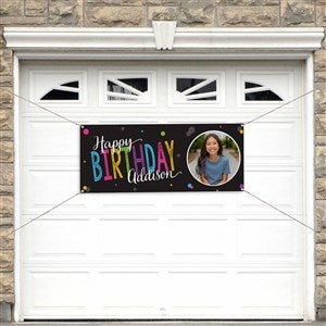 Bold Birthday Personalized Photo Birthday Banner - 20x48