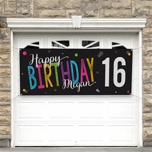 Bold Birthday Personalized Birthday Banner - 30x72