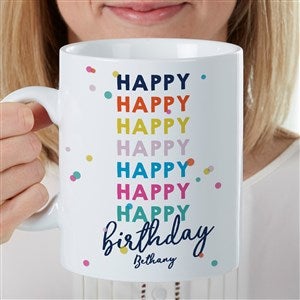 Happy Happy Birthday Personalized 30oz Oversized Coffee Mug