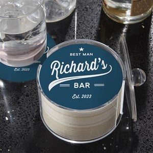 Groomsman Brewing Co. Personalized Paper Coasters  - 12 Coasters