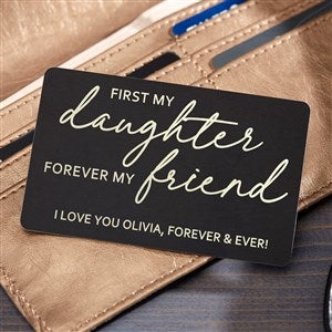First My Daughter Personalized Metal Wallet Card