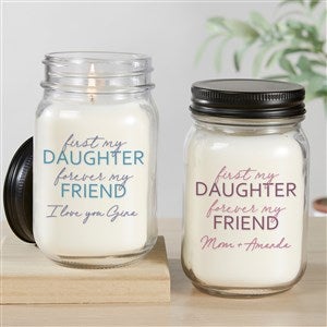 First My Daughter Personalized Farmhouse Candle Jar
