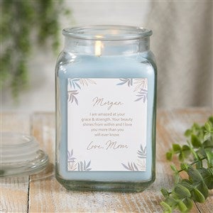 To My Daughter Personalized 18 oz. Linen Candle Jar
