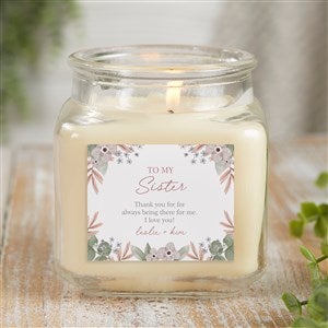 My Sister Personalized 10 oz. Vanilla Candle Jar