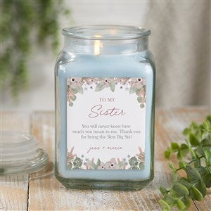 My Sister Personalized 18 oz. Linen Candle Jar