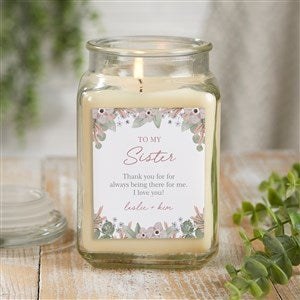 My Sister Personalized 18 oz. Vanilla Candle Jar