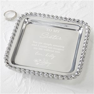 My Sister Personalized Square Jewelry Tray by Mariposa
