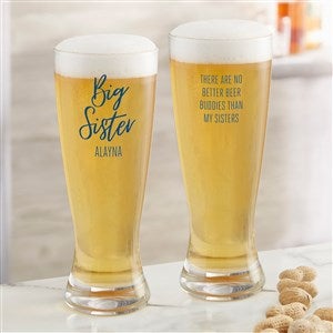 Sisters Forever Personalized Printed 23oz. Pilsner Glass