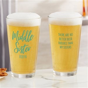 Sisters Forever Personalized Printed 16oz. Pint Glass