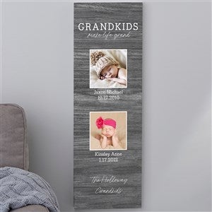 Life Is Grand Personalized 2 Photo Canvas Print - 12x36