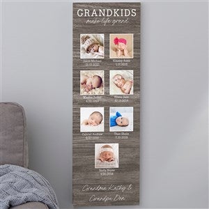 Life Is Grand Personalized 7 Photo Canvas Print - 12x36