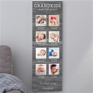 Life Is Grand Personalized 8 Photo Canvas Print - 12x36