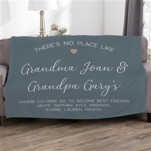No Place Like Personalized Grandparents 50x60 Plush Fleece Blanket