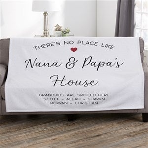 No Place Like Personalized Grandparents 50x60 Sweatshirt Blanket