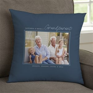 Happiness is Being a Grandparent Personalized 14x14 Velvet Photo Pillow