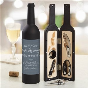 New Home, New Memories Personalized Wine Accessory 5pc Kit
