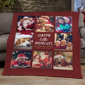 Happy Little Moments Personalized 50x60 Plush Fleece Photo Blanket