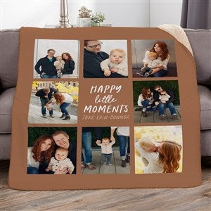 Happy Little Moments Personalized 50x60 Sherpa Photo Blanket
