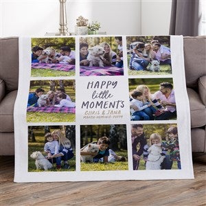 Happy Little Moments Personalized 50x60 Sweatshirt Photo Blanket