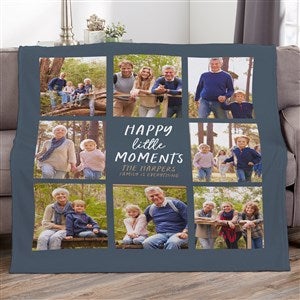 Happy Little Moments Personalized 50x60 Plush Fleece Photo Blanket