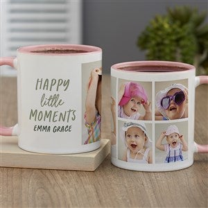 Happy Little Moments Personalized Photo Mug 11 oz.- Pink
