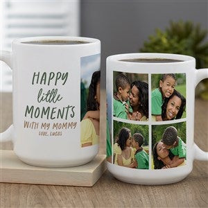 Happy Little Moments Personalized Photo Mug 15 oz.- White