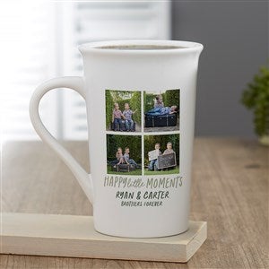 Happy Little Moments Personalized Photo Latte Mug 16oz White