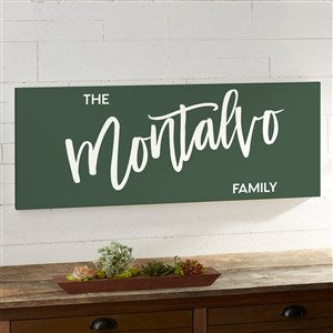Bold Family Name Personalized Long Canvas Print- 8"x 24" - #35938-8x24