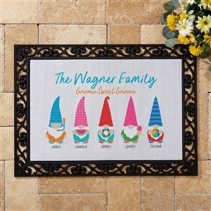 Summer Gnomes Personalized Doormat - 18x27