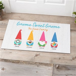 Summer Gnomes Personalized Doormat - 20x35
