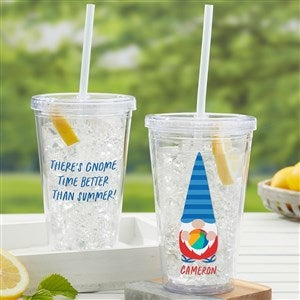 Summer Gnomes Personalized 17oz Acrylic Insulated Tumbler