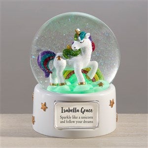 Unicorn Personalized Light Up Snow Globe  - 36079