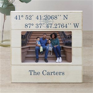 Latitude & Longitude Personalized Shiplap Frame 4x6 Horizontal