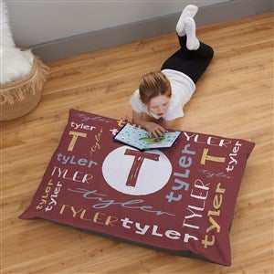 Youthful Name For Him Personalized 30x40 Floor Pillow
