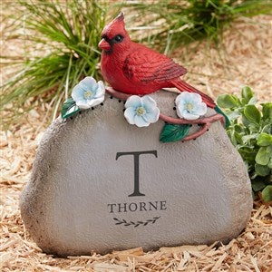 Family Laurel Personalized Cardinal Garden Stone With Sound