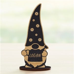 0 Personalized Black Stain Wood Spring Gnome