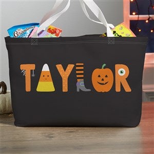 Personalized Halloween Treat Bag - Trick or Treat Icons