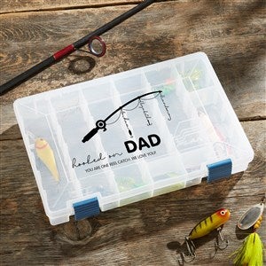 Hooked On Dad Personalized Plano Tackle Fishing Box