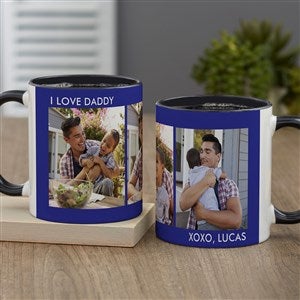 Picture Perfect 3 Photo Personalized Coffee Mug 11oz Black