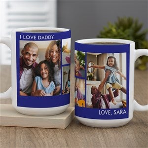 Picture Perfect 4 Photo Personalized Coffee Mug 15oz White