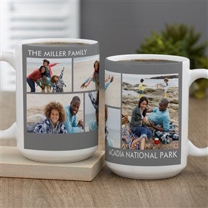 Picture Perfect 5 Photo Personalized Coffee Mug 15oz White