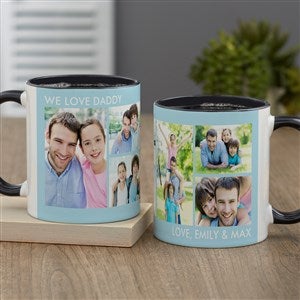 Picture Perfect 6 Photo Personalized Coffee Mug 11oz Black