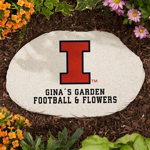 NCAA Illinois Fighting Illini Personalized Round Garden Stone