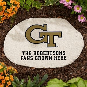NCAA Georgia Tech Yellow Jackets Personalized Round Garden Stone