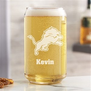 NFL Detroit Lions Personalized 16 oz. Beer Can Glass