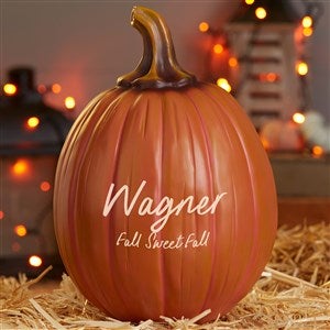 Fall Gnomes Personalized Resin Pumpkins - Large Orange