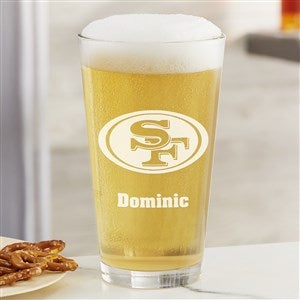 NFL San Francisco 49ers Personalized 16 oz. Pint Glass