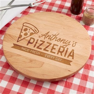 Pizzeria Personalized Wood Lazy Susan