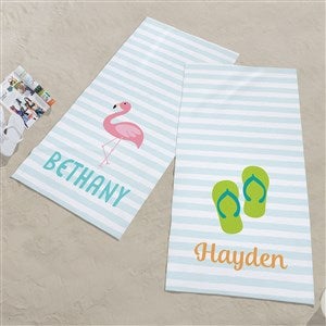 Beach Fun Personalized 35x72 Beach Towel
