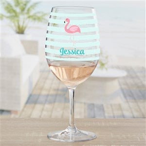 Beach Fun Personalized Tritan Unbreakable Stemmed Wine Glass